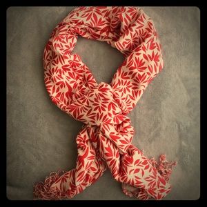 Red Print Scarf
